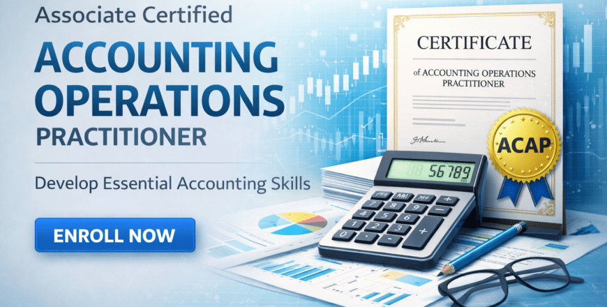 Accounting course promotion with certificate