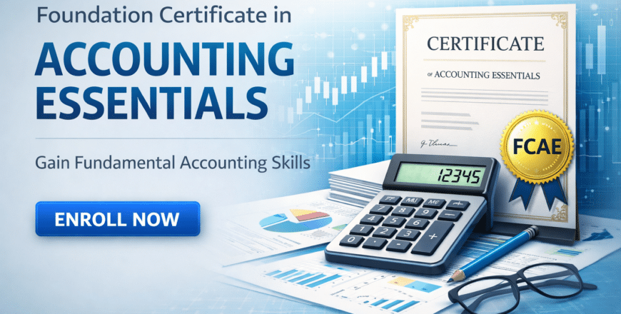 Accounting essentials course banner design