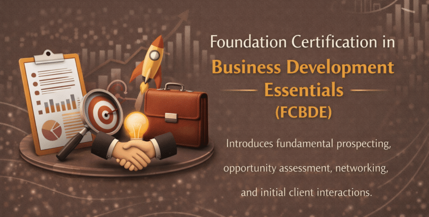 Business development essentials certification graphic