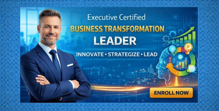 Business transformation leadership program banner