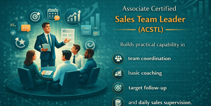Certificate design for sales leadership training