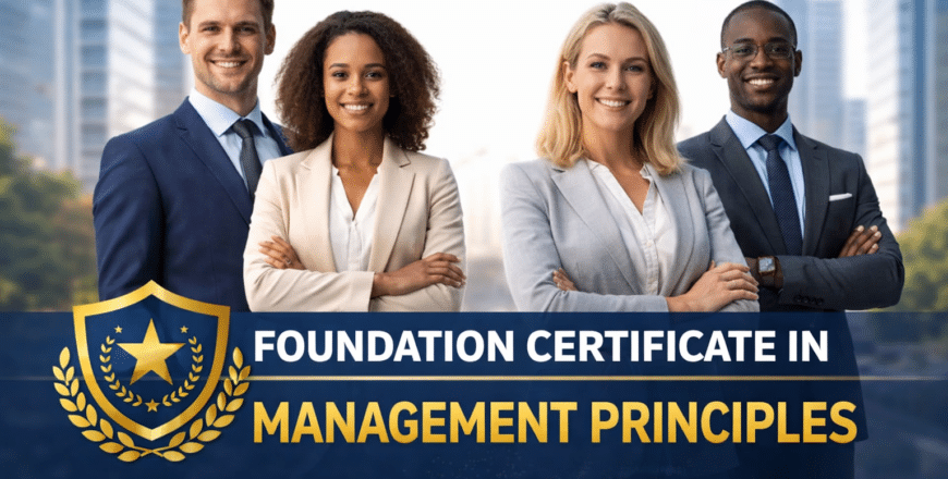 Diverse professionals promote management certificate