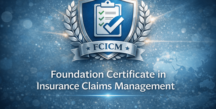 FCICM certificate shield with glowing elements