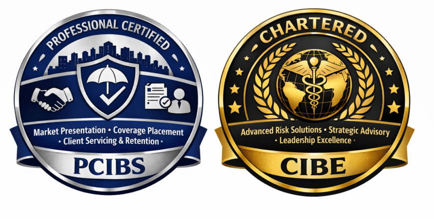 Insurance certification badges side by side