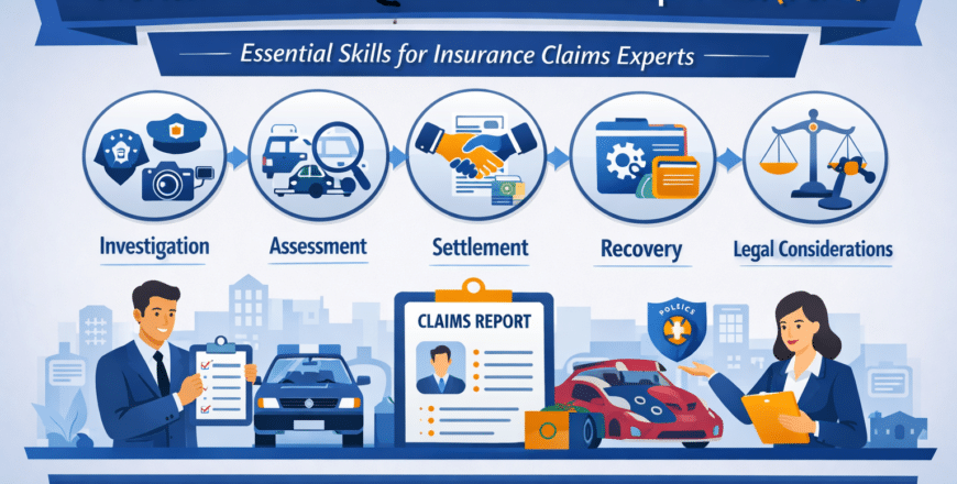 Insurance claims specialist skills infographic