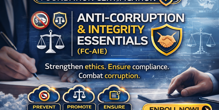 Anti-corruption certification course banner