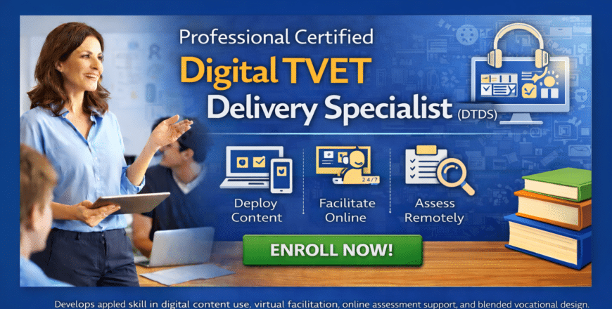 Certified digital TVET delivery specialist promotion