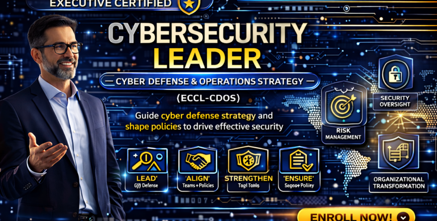 Cybersecurity leadership and strategy course banner