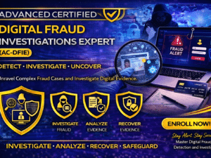 Digital fraud investigation certification ad