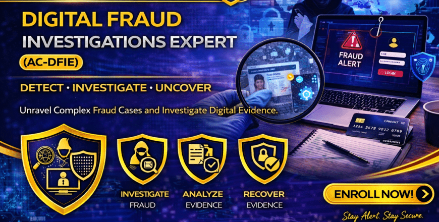 Digital fraud investigation certification ad