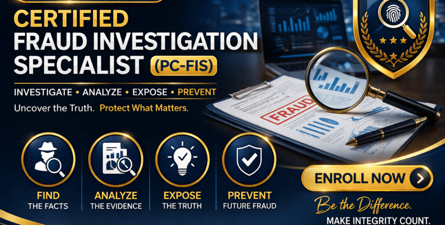 Fraud investigation professional certification banner