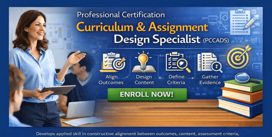 Professional certification course advertisement