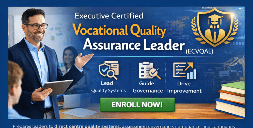 Professional course promotion with icons