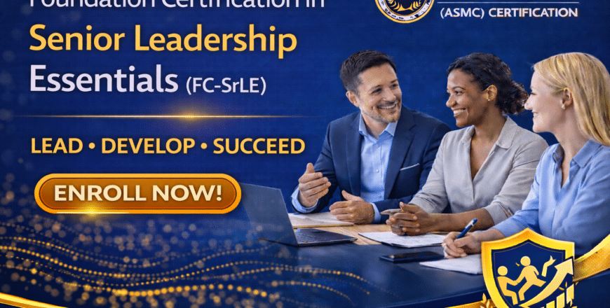 Senior leadership certification advertisement