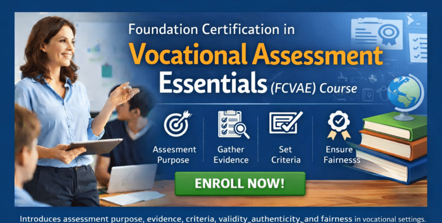 Vocational assessment essentials course promotion
